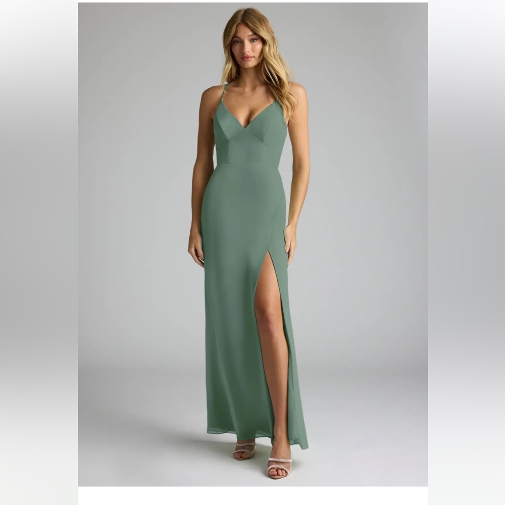 Azazie Becca Bridesmaid Dress in Eucalyptus